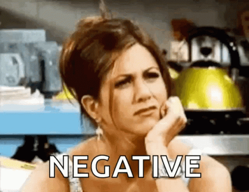 Woman Resting Head On Hand Saying Negative GIF