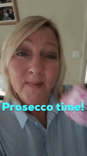 Woman Ring Bell Prosecco Time GIF