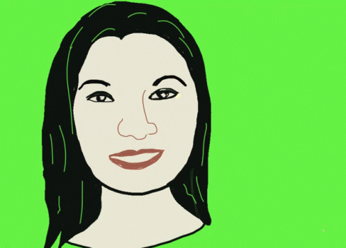 Woman's Face and Number 8