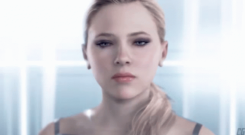 Woman's Face Close Up With Letters CG