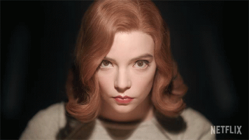 Woman's Face Close Up With Netflix Logo
