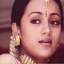 Woman's Face with Earrings and Bindi