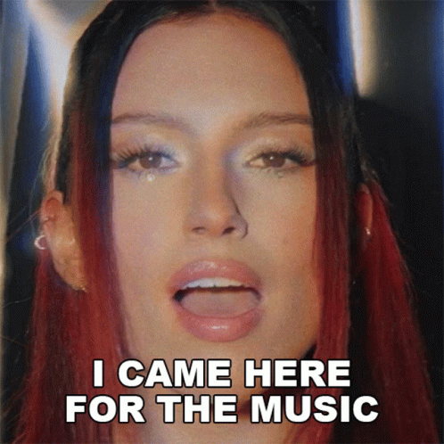 Woman's Face With I Came Here For The Music