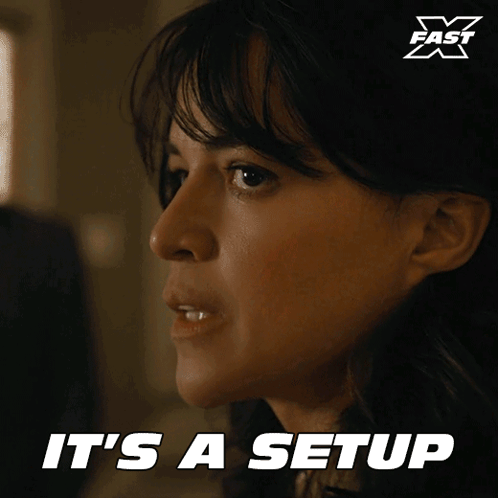 Woman's Face With It's a Setup