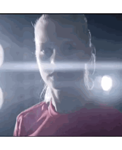 Woman's Face with Light from Eyes
