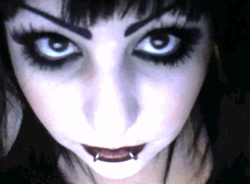 Woman's Face With Lip Piercings