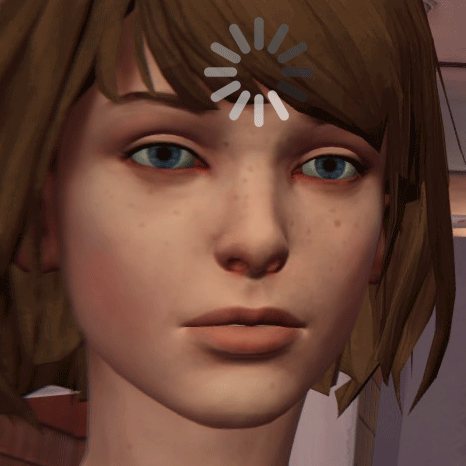 Woman's Face With Loading Circle