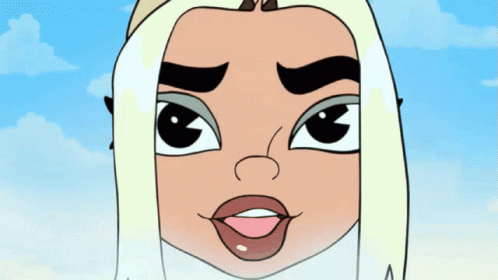 Woman's Face With Pink Top GIF