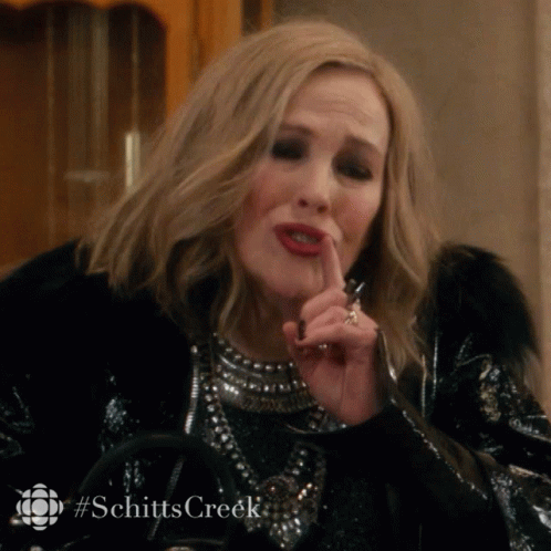 Woman's Face With Schitts Creek GIF