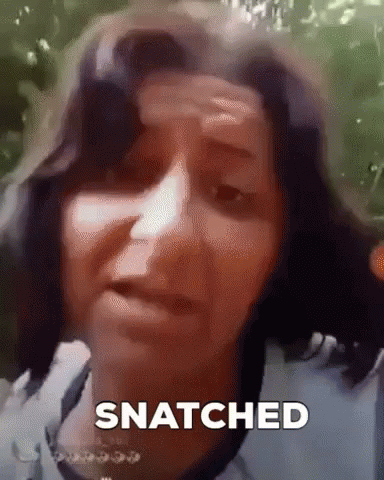Woman's Face With Snatched Text