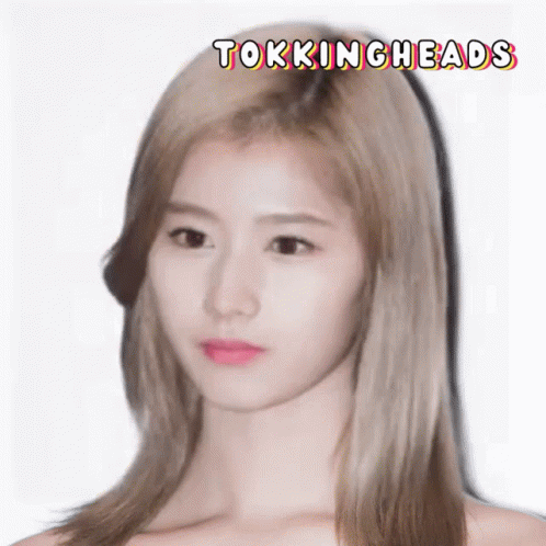 Woman's Face With Tokingheads GIF