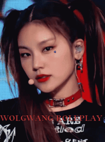 Woman's Face With Wolgwang Roleplay in Red