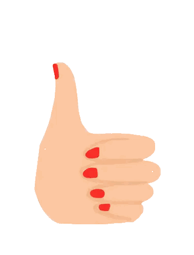 Woman's Hand with Red Nails Thumbs Up