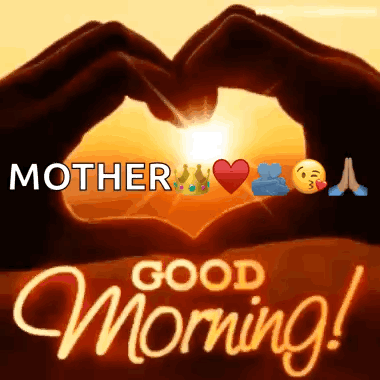Woman's Hands Making Heart Shape Mother Good Morning GIF