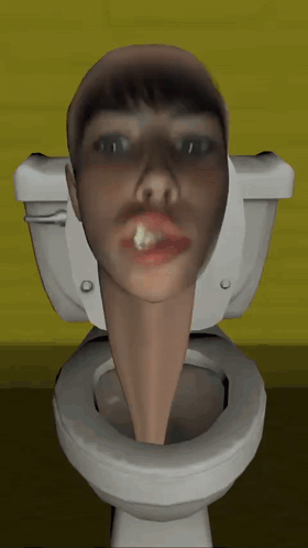 Woman's Head Sticking Out of Toilet