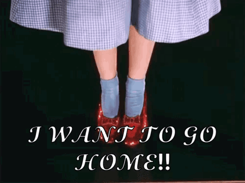 Woman's Legs Saying I Want To Go Home