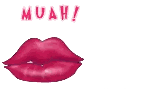 Woman's Lips and Heart With Muah
