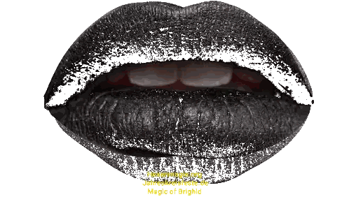 Woman's Lips With Bright Magic