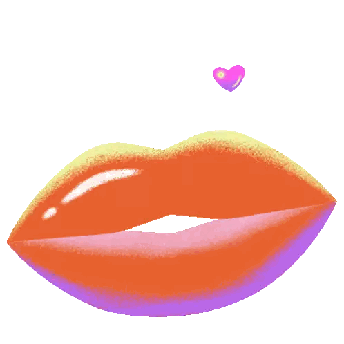 Woman's Lips with Pink Heart