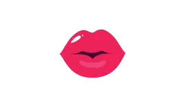 Woman's Lips with Red Lipstick