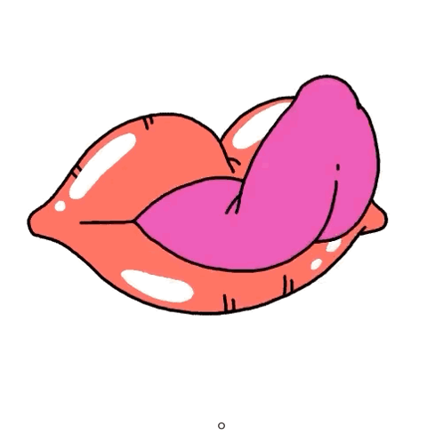 Woman's Mouth With Pink Tongue Sticking Out GIF