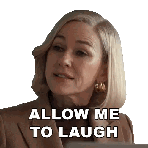 Woman Saying Allow Me to Laugh