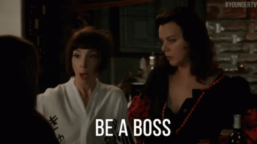 Woman Saying Be A Boss Lady GIF