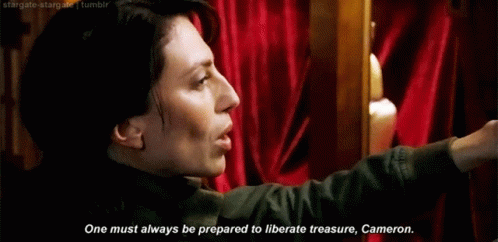 Woman Saying Be Prepared To Liberate Treasure GIF