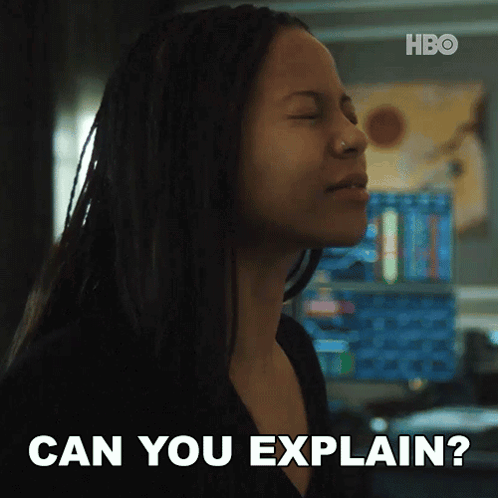 Woman Saying Can You Explain