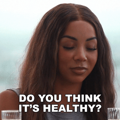 Woman Saying Do You Think It Is Healthy