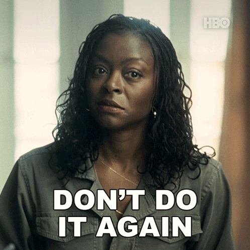 Woman Saying Don't Do It Again