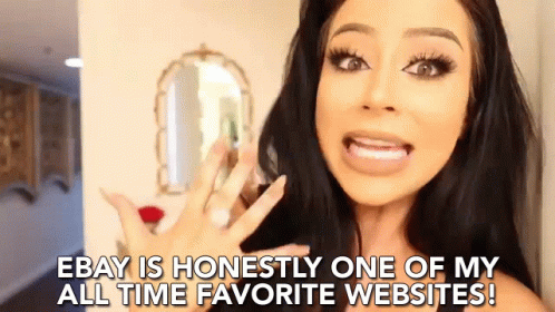 Woman Saying Ebay Is Favorite Website GIF
