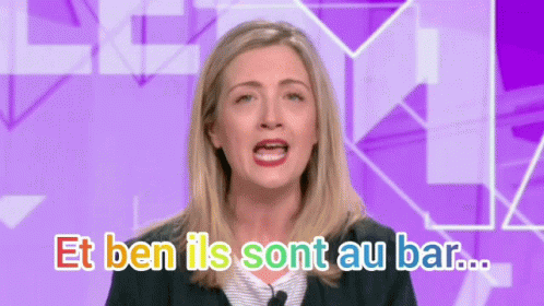 Woman Saying Et Ben Ils Sont Au Bar GIF