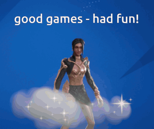 Woman Saying Good Games Had Fun