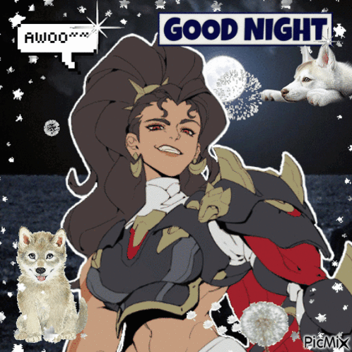 Woman Saying Good Night