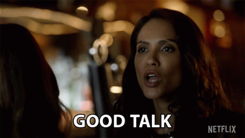 Woman Saying Good Talk Netflix Ad