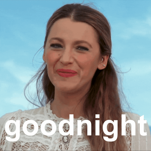 Woman Saying Goodnight