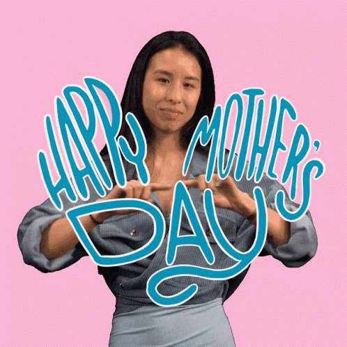 Woman Saying Happy Mother's Day