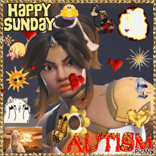 Woman Saying Happy Sunday Autism