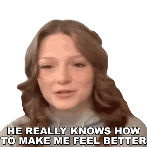 Woman Saying He Knows How to Make Her Feel Better