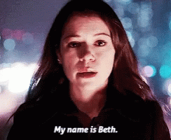 Woman Saying Her Name Is Beth GIF