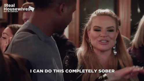 Woman Saying I Can Do This Completely Sober in Crowd