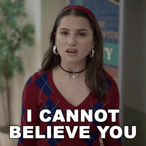 Woman Saying I Cannot Believe You Wearing Headband