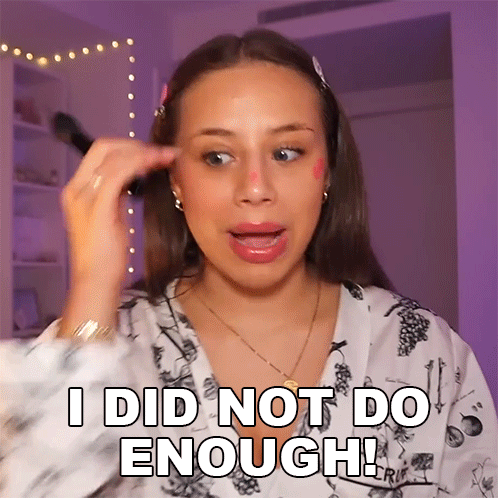 Woman Saying I Did Not Do Enough In Purple Room GIF