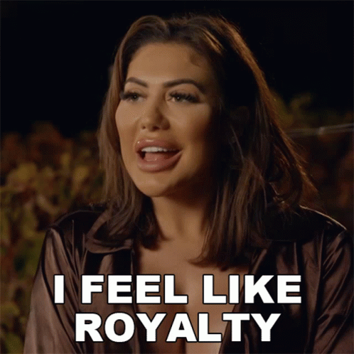 Woman Saying I Feel Like Royalty