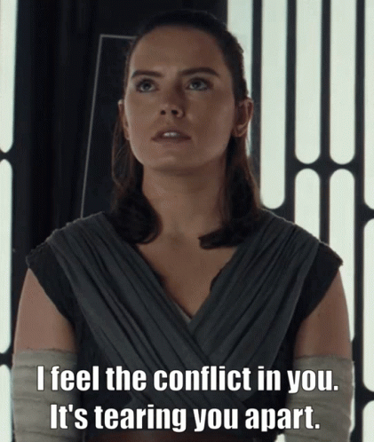 Woman Saying I Feel The Conflict In You