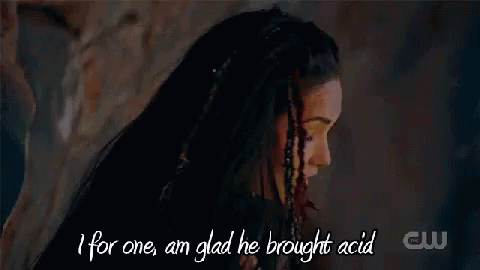 Woman Saying I For One Am Glad He Brought Acid