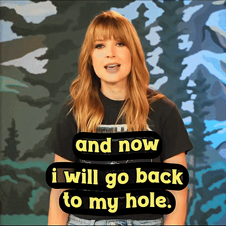 Woman Saying I Go Back To My Hole GIF