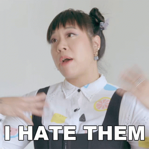 Woman Saying I Hate Them
