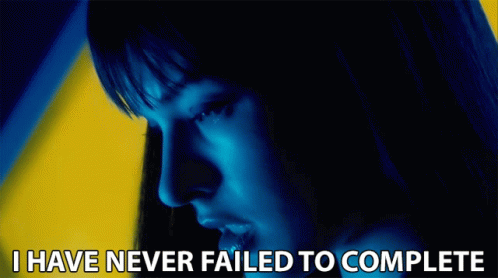 Woman Saying I Have Never Failed to Complete